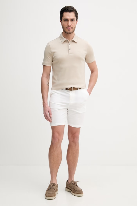 Bavlnené polo tričko BOSS 50471335 béžová AA00