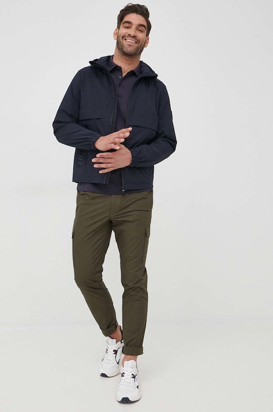 Бавовняне поло BOSS 50471335 темно-синій AA00