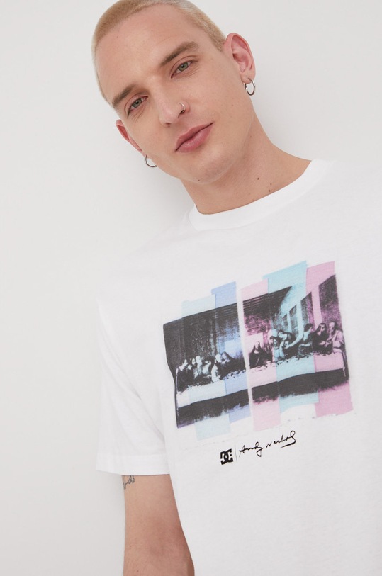 Bavlněné tričko DC Dc X Andy Warhol potisk bílá ADYZT05127