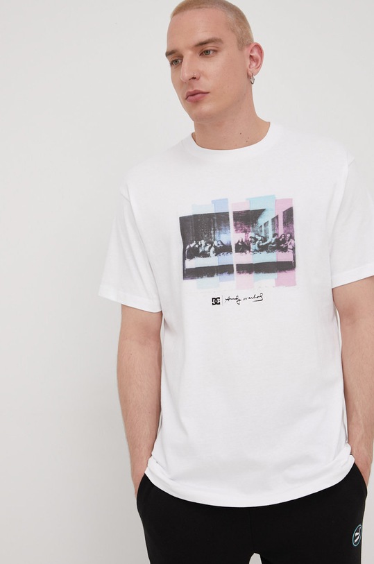 Bavlněné tričko DC Dc X Andy Warhol bílá ADYZT05127