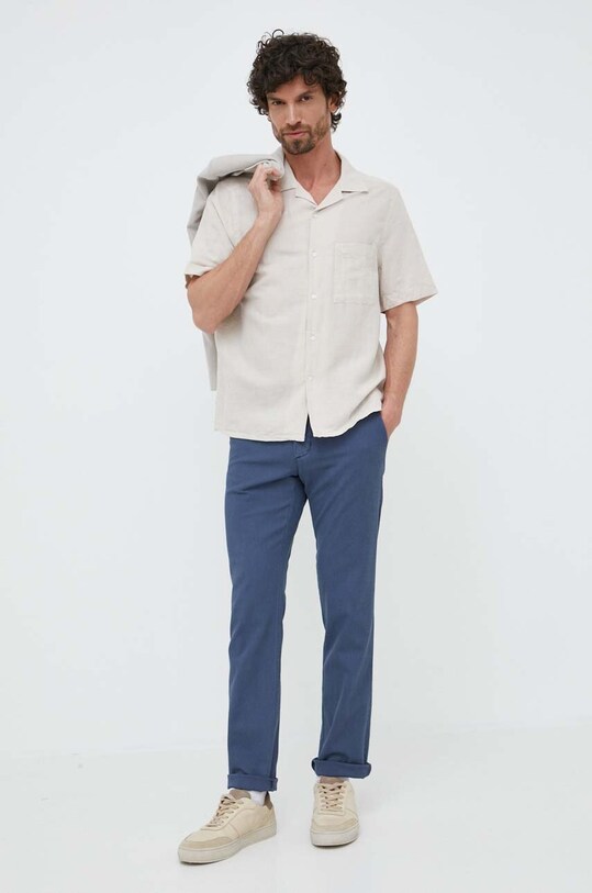 Îmbrăcăminte Calvin Klein cămașă de in K10K109521.PPYY bej