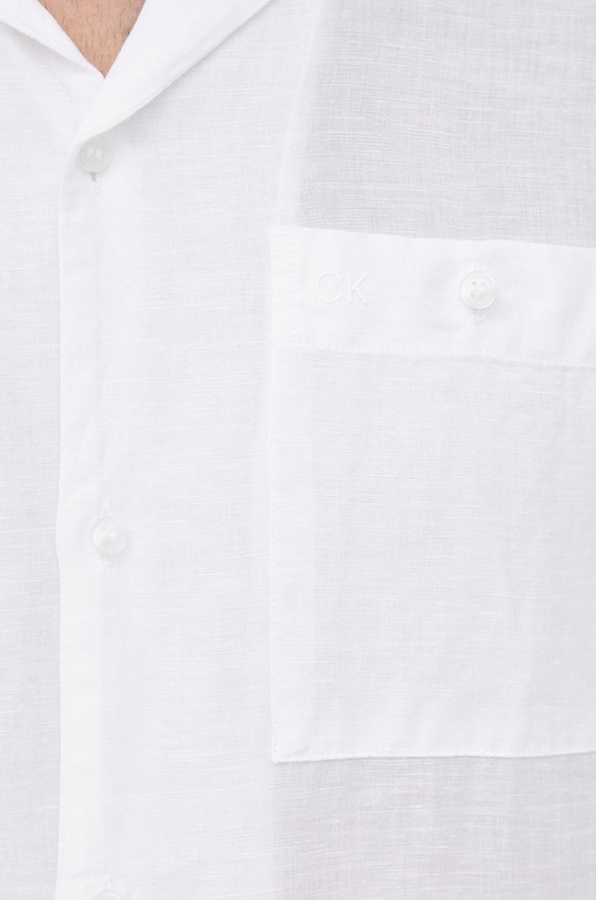 Calvin Klein cămașă de in K10K109521.PPYY alb SS23