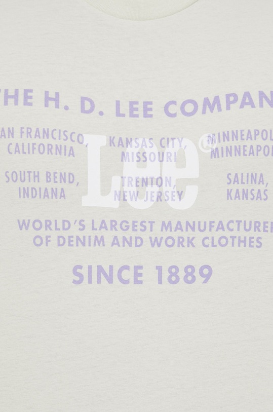 Bombažen t-shirt Lee L68JFEUX zelena