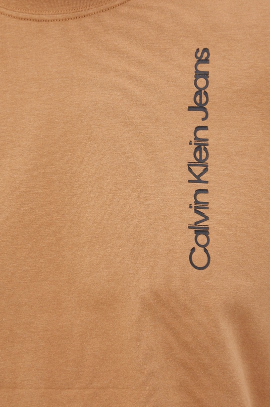 Calvin Klein Jeans t-shirt bawełniany J30J320187.PPYY J30J320187.PPYY brązowy