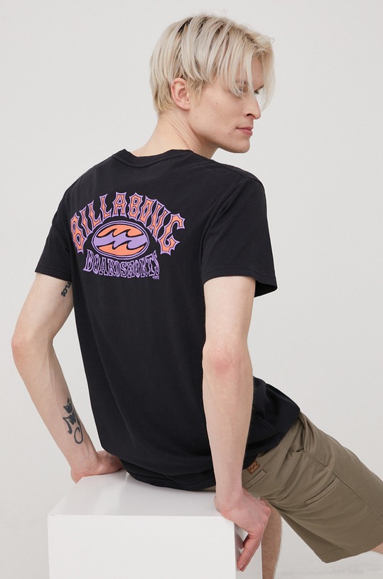 Bavlněné tričko Billabong potisk černá C1SS35BIP2