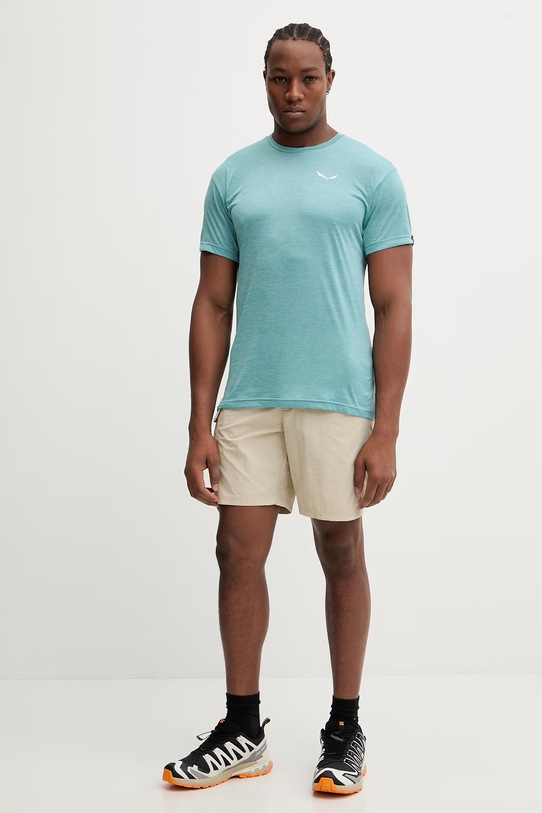 Salewa t-shirt sportowy Puez Melange 00.0000026537 turkusowy SS26