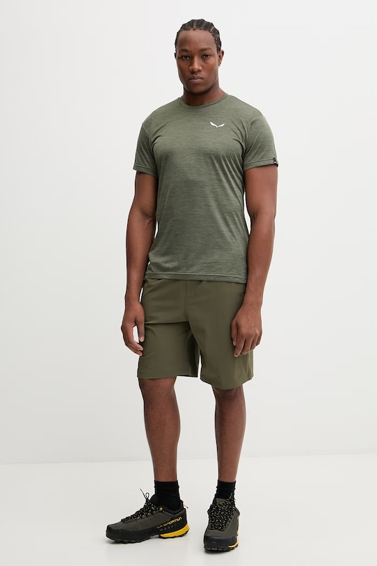 Salewa t-shirt sportowy Puez Melange 00.0000026537 zielony SS26