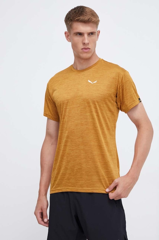Salewa tricou sport Puez Melange maro 00.0000026537