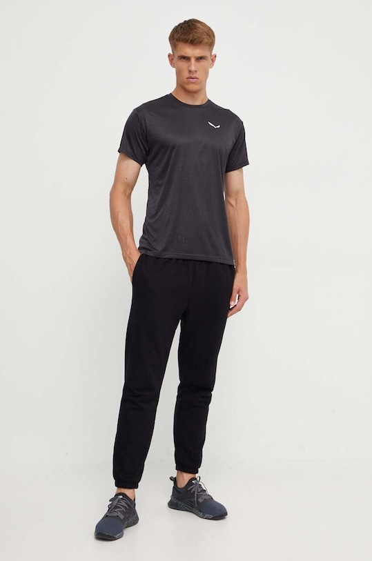 Αθλητικό μπλουζάκι Salewa Puez Melange 00.0000026537 μαύρο SS25