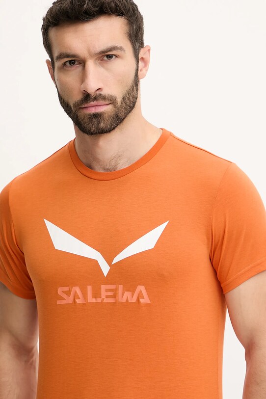 Salewa t-shirt sportowy Solidlogo pomarańczowy 00.0000027018