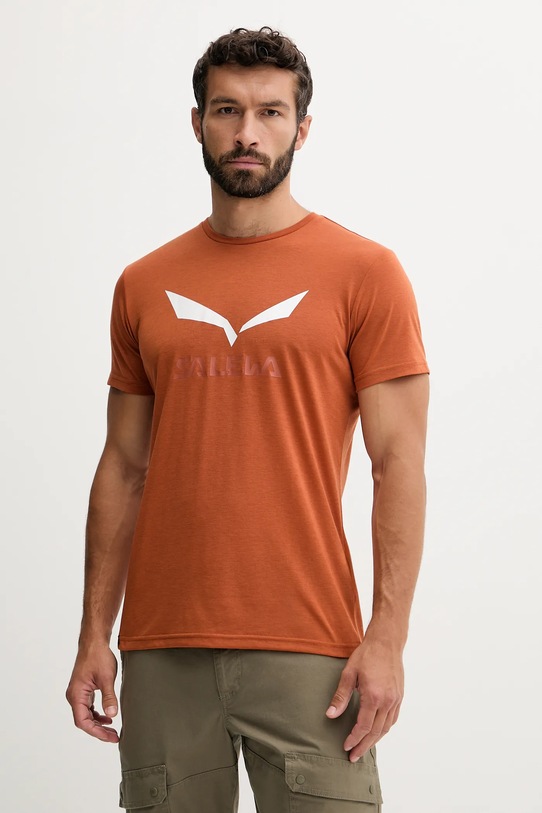 Salewa t-shirt sportowy Solidlogo pomarańczowy 00.0000027018