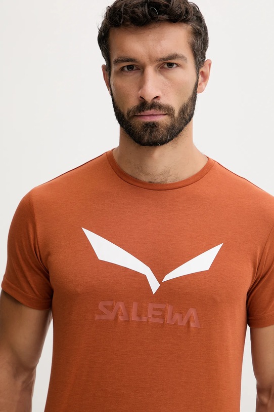 Salewa t-shirt sportowy Solidlogo pomarańczowy 00.0000027018