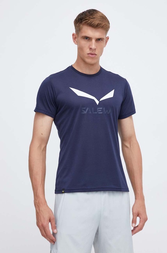 Sportovní triko Salewa Solidlogo Dry potisk námořnická modř 00.0000027018