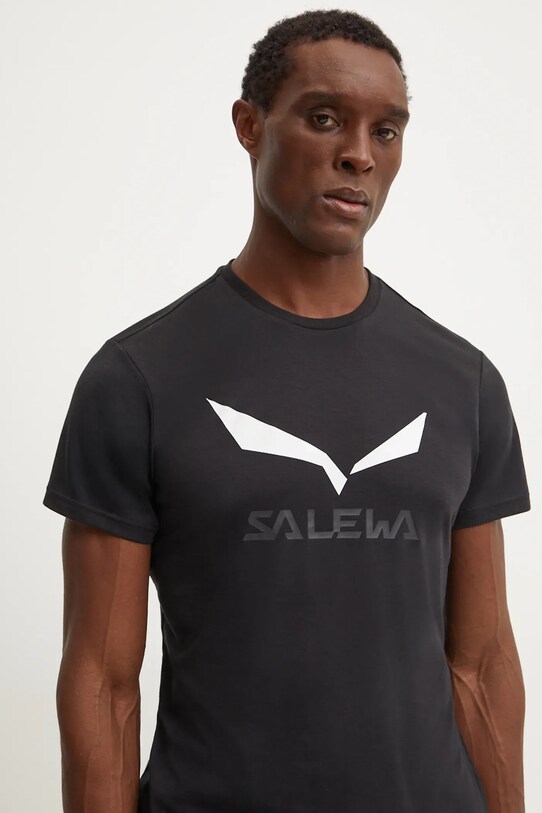 Salewa tricou sport Solidlogo negru 00.0000027018