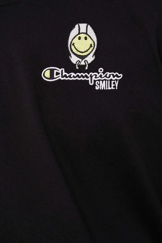 Champion cotton T-shirt CHAMPION X SMILEY 218220 black