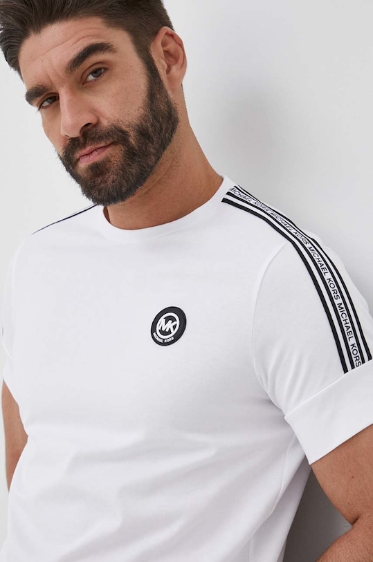 Хлопковая футболка Michael Kors белый CS250Q91V2