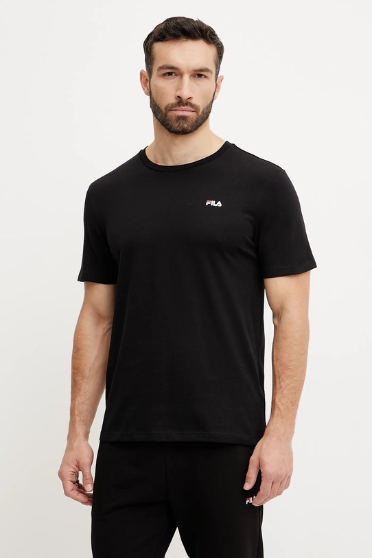 Bavlnené tričko Fila FAM0083 sivá SS25