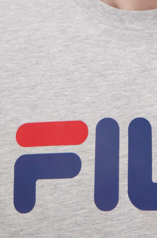 Хлопковая футболка Fila FAU0067 серый
