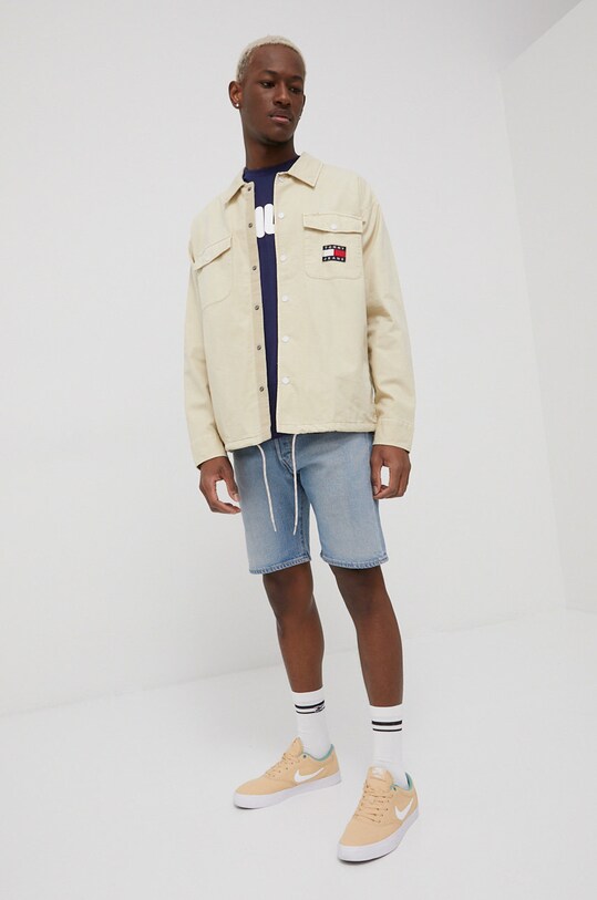 Fila t-shirt bawełniany Bellano FAU0067 granatowy SS23