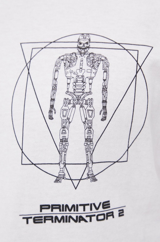 Bombažen t-shirt Primitive X Terminator papho2136.wht bela