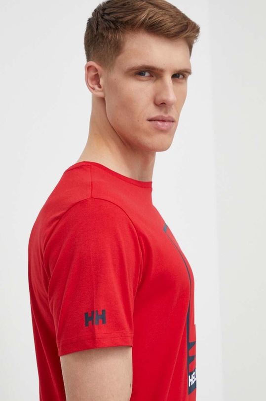 Helly Hansen t-shirt bawełniany czerwony 34222