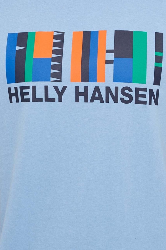 Βαμβακερό μπλουζάκι Helly Hansen 34222 μπλε