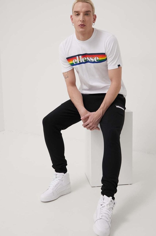 Bavlnené tričko Ellesse SHM13822 biela SS22