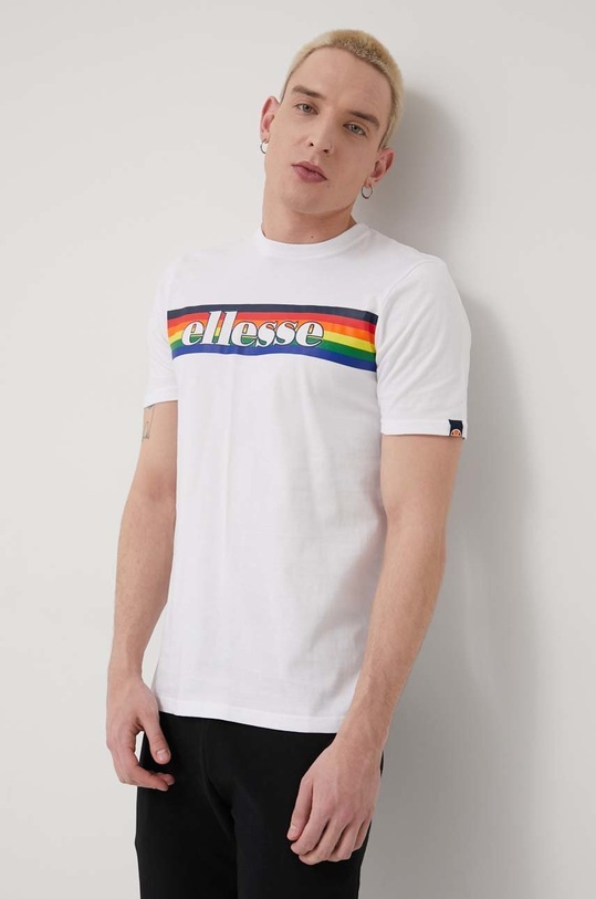 Bavlnené tričko Ellesse biela SHM13822