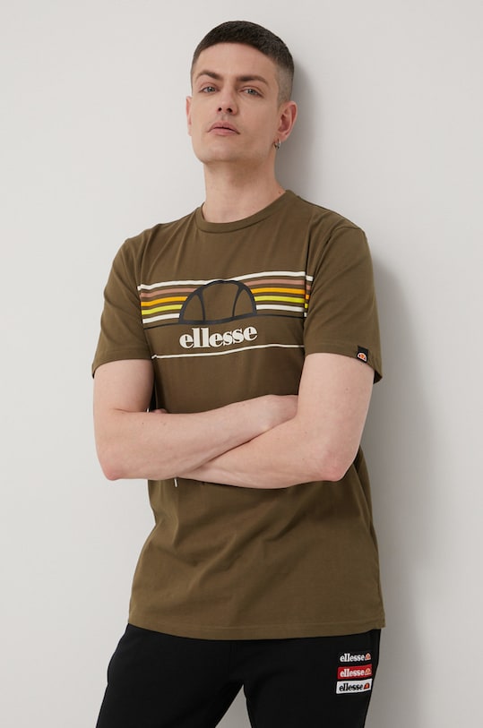 Хлопковая футболка Ellesse SHM13827 зелёный SS22
