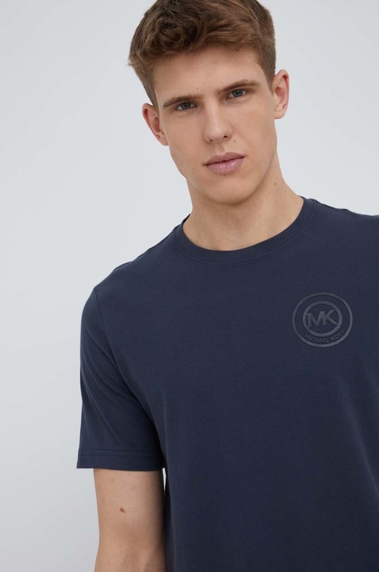 Bavlněné tričko Michael Kors námořnická modř 6S26C11011