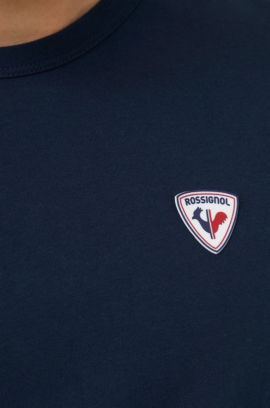 Βαμβακερό μπλουζάκι Rossignol RLKMY02 σκούρο μπλε