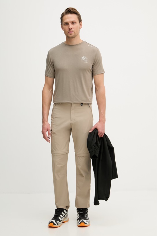 Viking Τ-shirt πεζοπορίας ανδρικό με βισκόζη Lenta Bamboo 500.22.6644 καφέ SS26