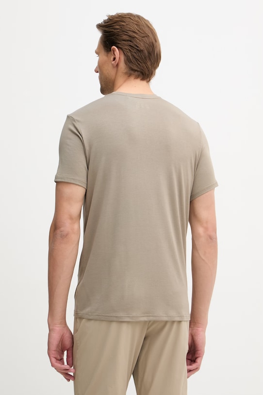 Ρούχα Viking Τ-shirt πεζοπορίας ανδρικό με βισκόζη Lenta Bamboo 500.22.6644 καφέ