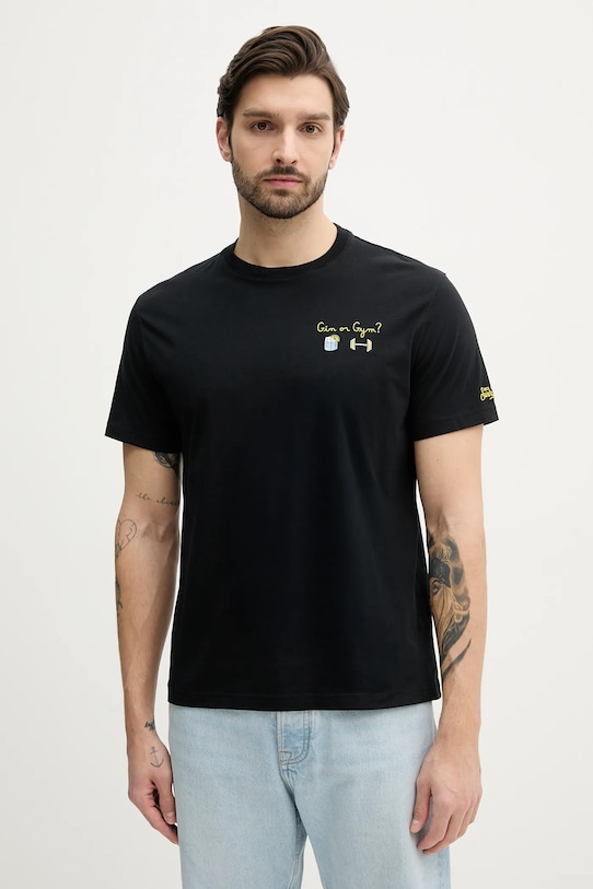 Хлопковая футболка MC2 Saint Barth чёрный POT0001