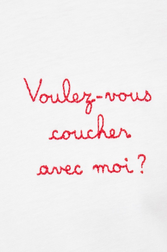 Bavlněné tričko MC2 Saint Barth PORTOFINO POT0001 bílá