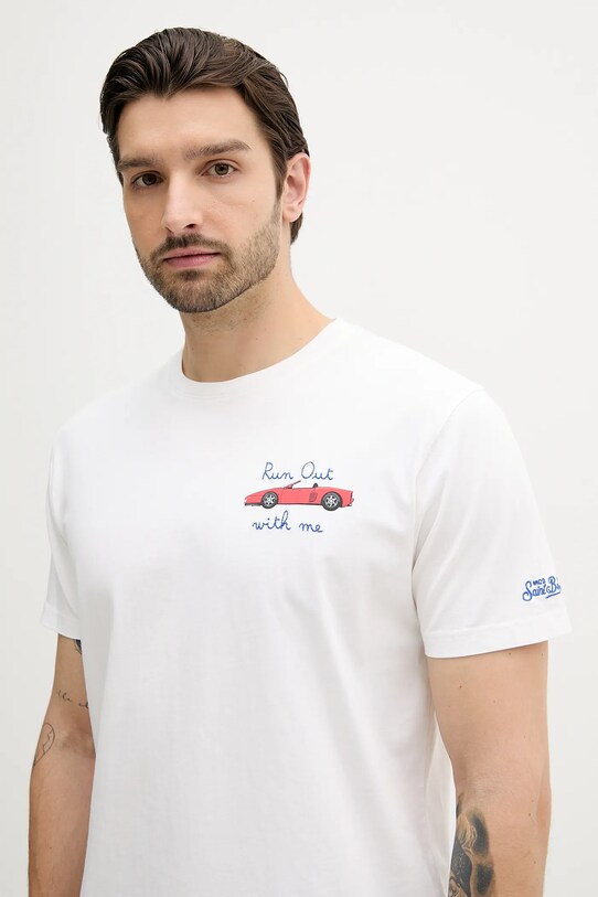 MC2 Saint Barth tricou din bumbac alb TSHM001