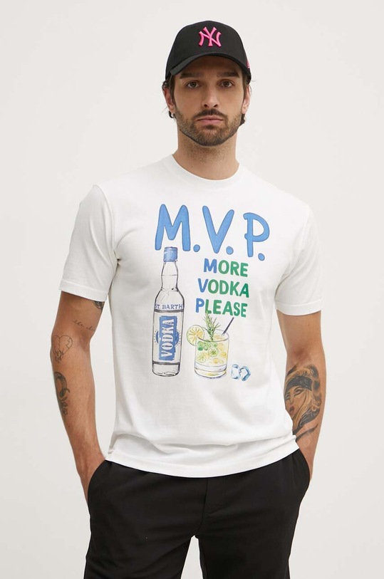 MC2 Saint Barth t-shirt bawełniany nadruk biały TSHM001