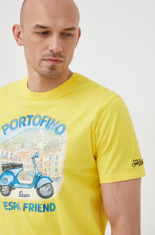 MC2 Saint Barth tricou din bumbac print galben TSHM001