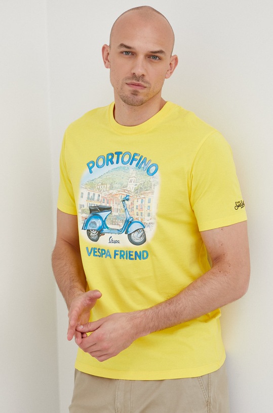 MC2 Saint Barth tricou din bumbac galben TSHM001