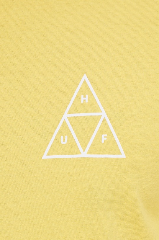 HUF t-shirt bawełniany ts01751 żółty