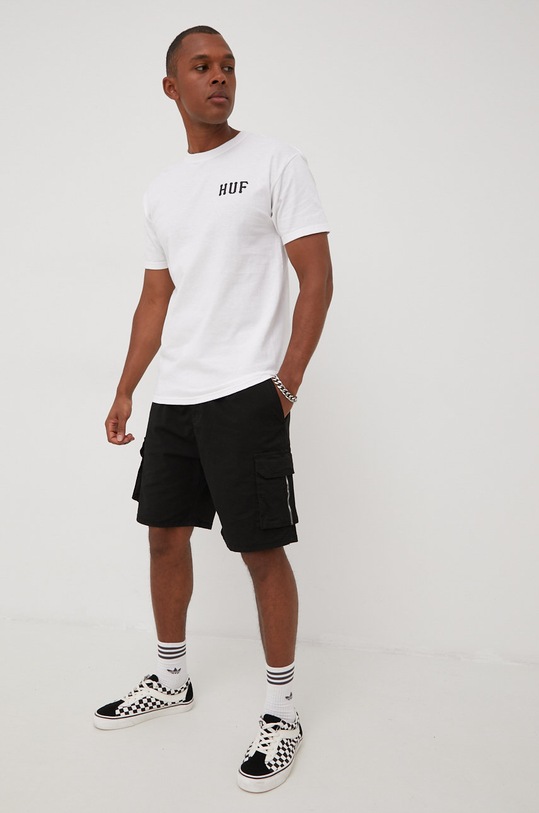 HUF t-shirt bawełniany ts01753 biały ZW22