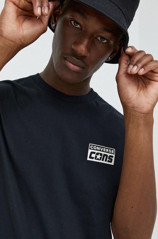 Converse tricou din bumbac negru 10021134.A01