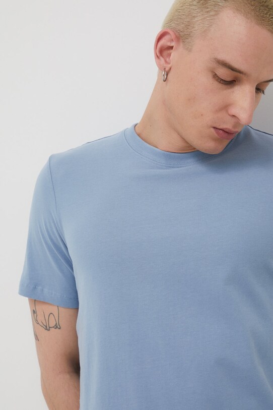 Superdry t-shirt bawełniany niebieski Y1010121A.5PB