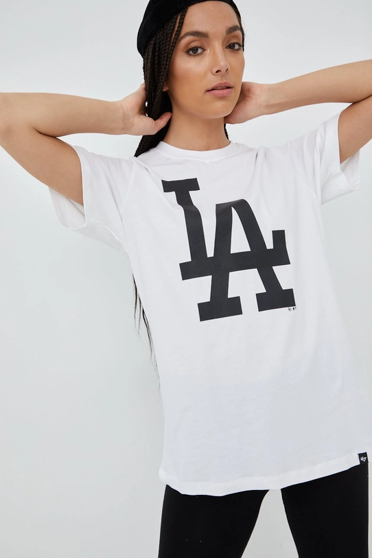 Бавовняна футболка 47 brand Mlb Los Angeles Dodgers BB012TEMIME557555WW