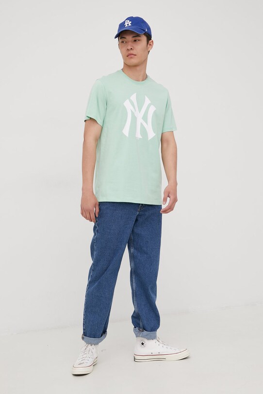 Одяг Бавовняна футболка 47 brand Mlb New York Yankees BB017TEMIME544099HO зелений