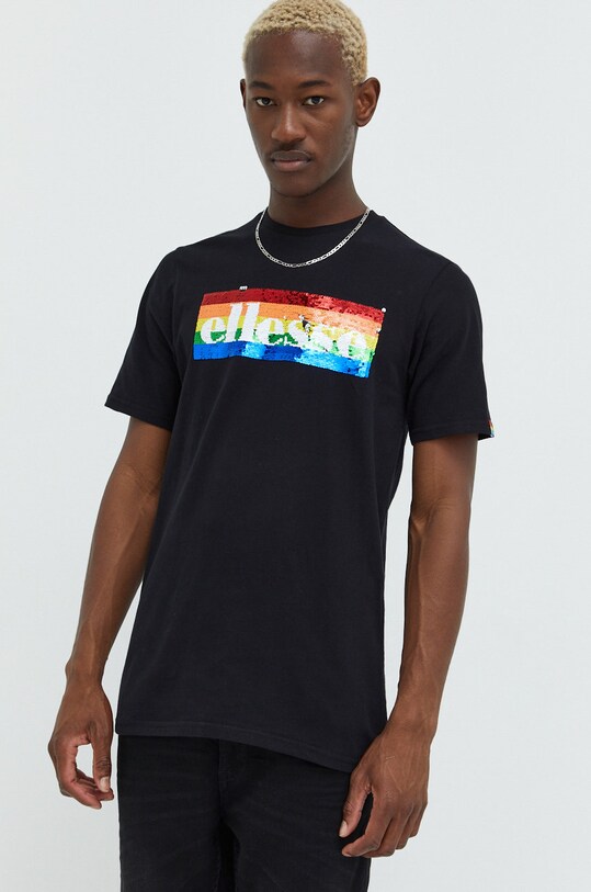 Памучна тениска Ellesse Rainbow Pack SHN15709 черен SS22