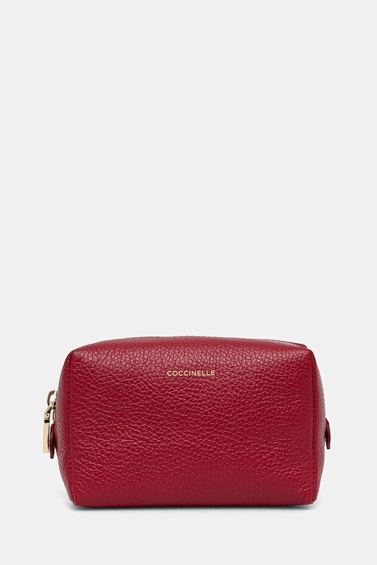 Kožená kozmetická taška Coccinelle burgundské E5.MT5.25.F7.01