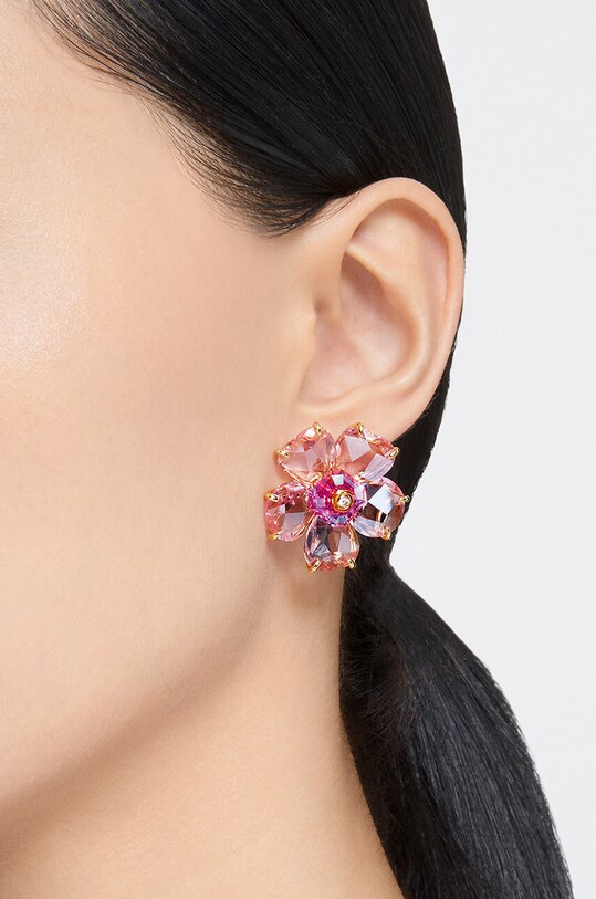 Σκουλαρίκια Swarovski 5650563 FLORERE ζιρκόνια ροζ 5650563