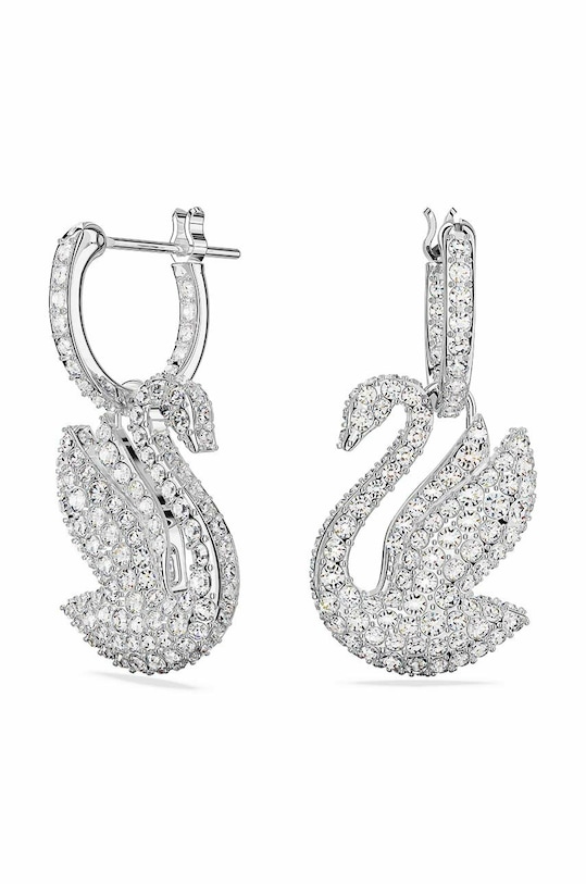 Сережки Swarovski Iconic Swan кристалл Swarovski серебрянный 5647545