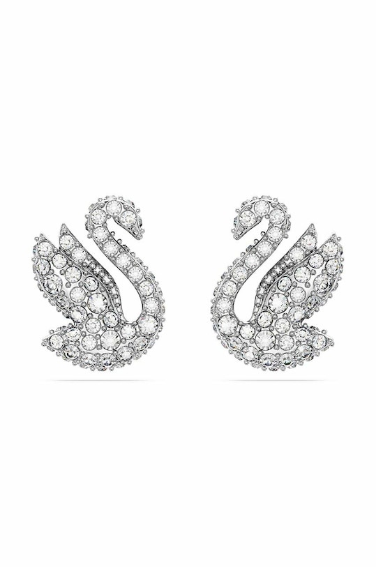 Naušnice Swarovski Iconic Swan Swarovski kristal srebrna 5647873